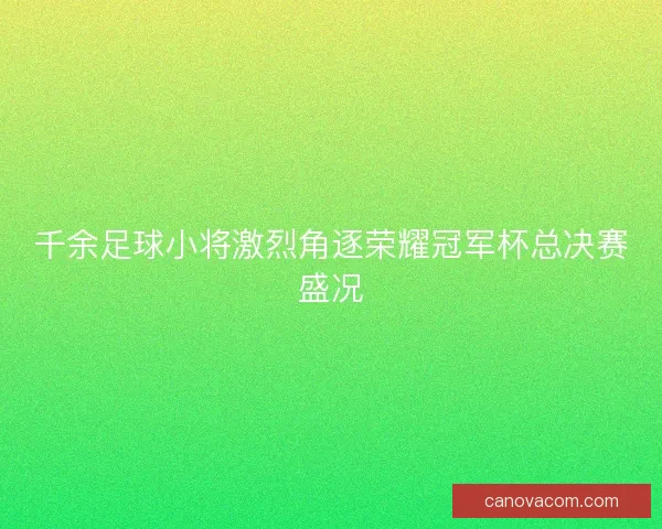 千余足球小将激烈角逐荣耀冠军杯总决赛盛况